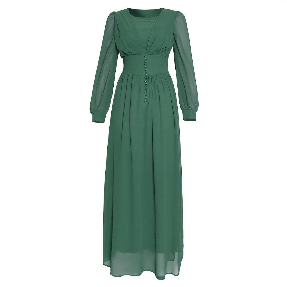 Long Sleeve Chiffon Dress