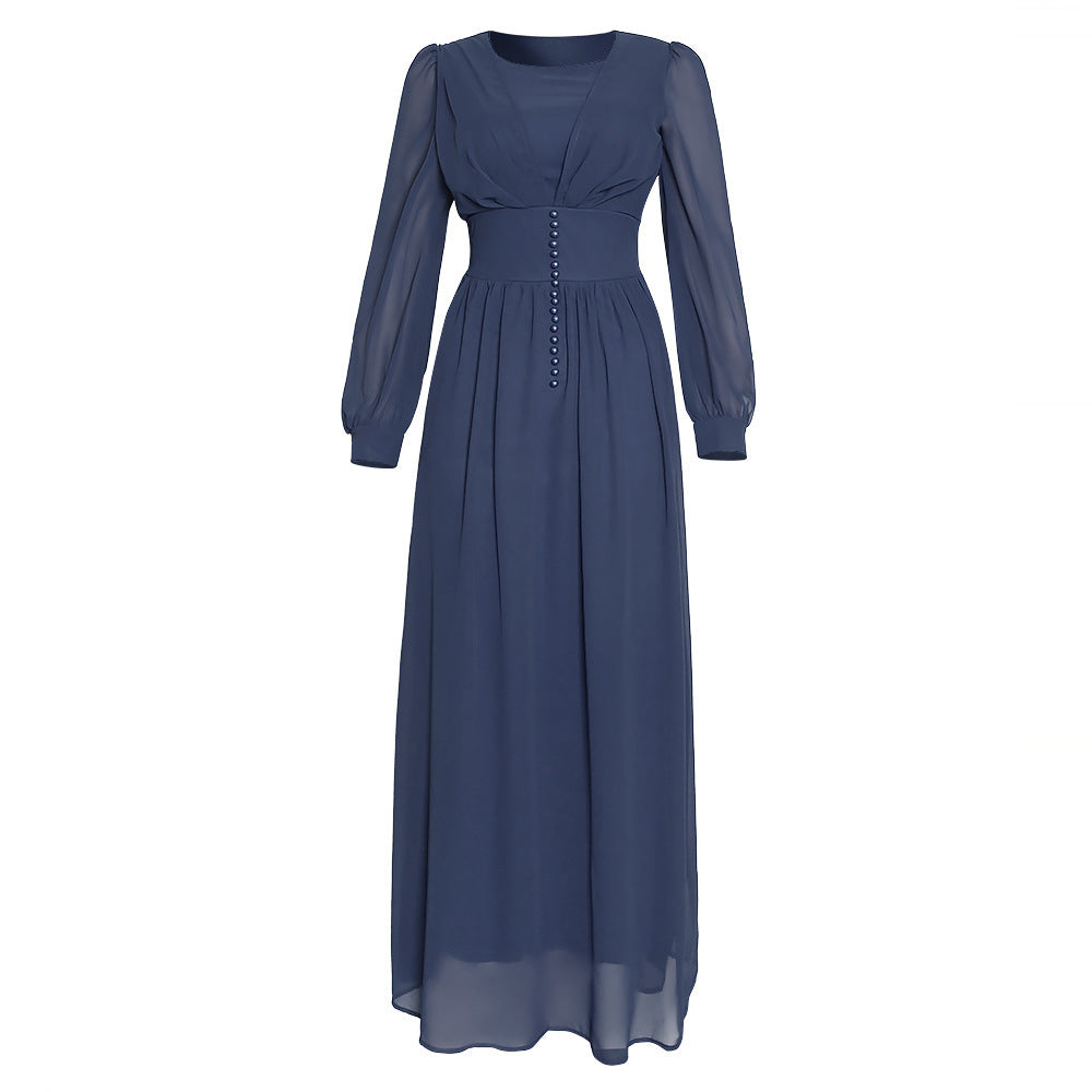 Long Sleeve Chiffon Dress
