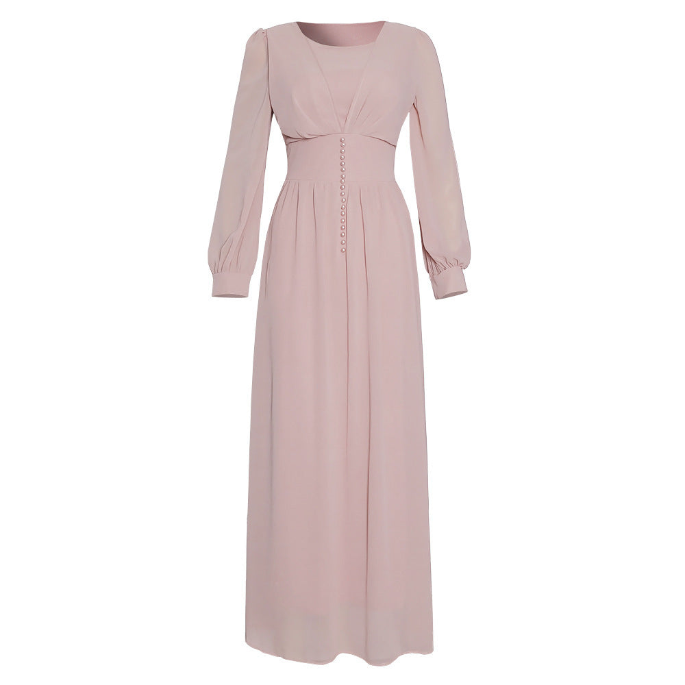 Long Sleeve Chiffon Dress