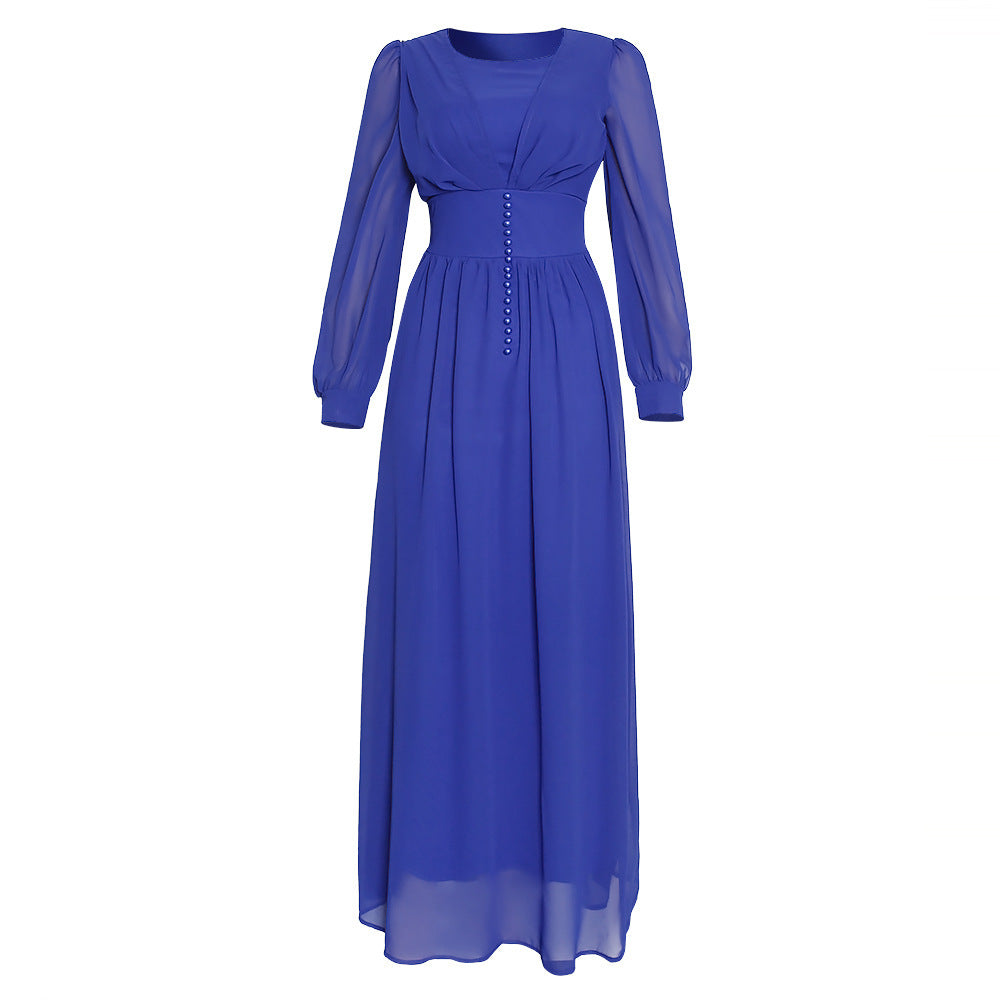Long Sleeve Chiffon Dress