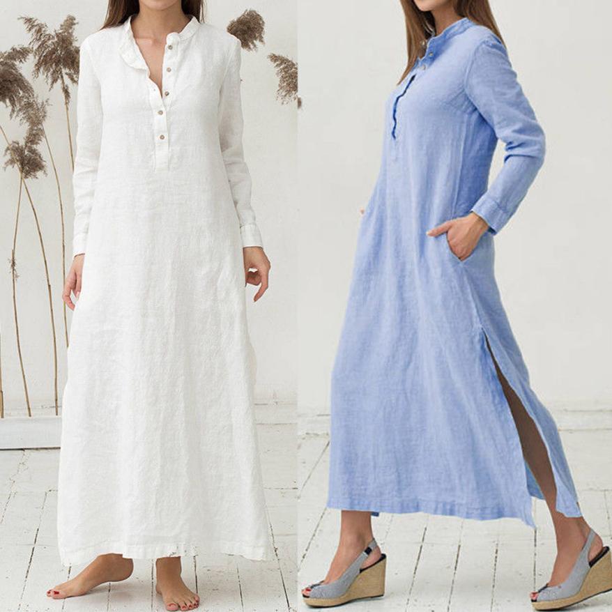 Long sleeve shirt dress